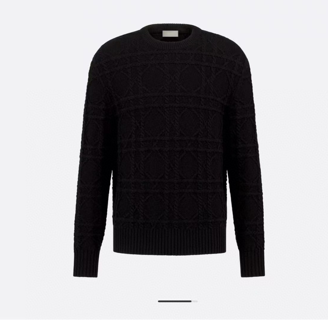 Dior 울 패브릭 까나쥬 패턴 니트 스웨터