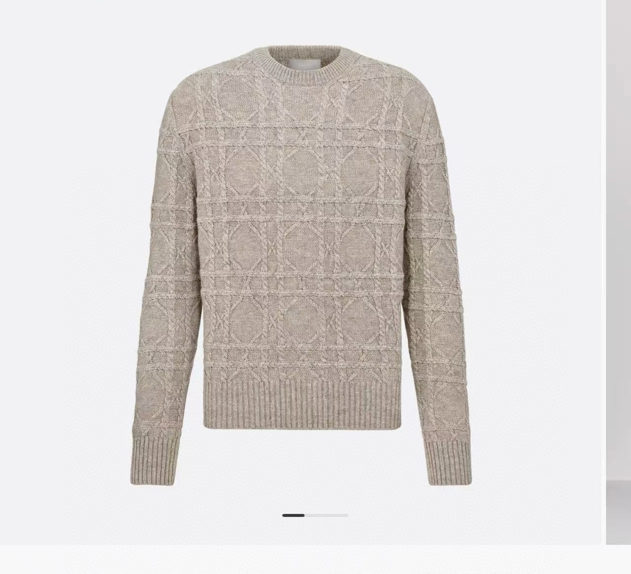 Dior 울 패브릭 까나쥬 패턴 니트 스웨터