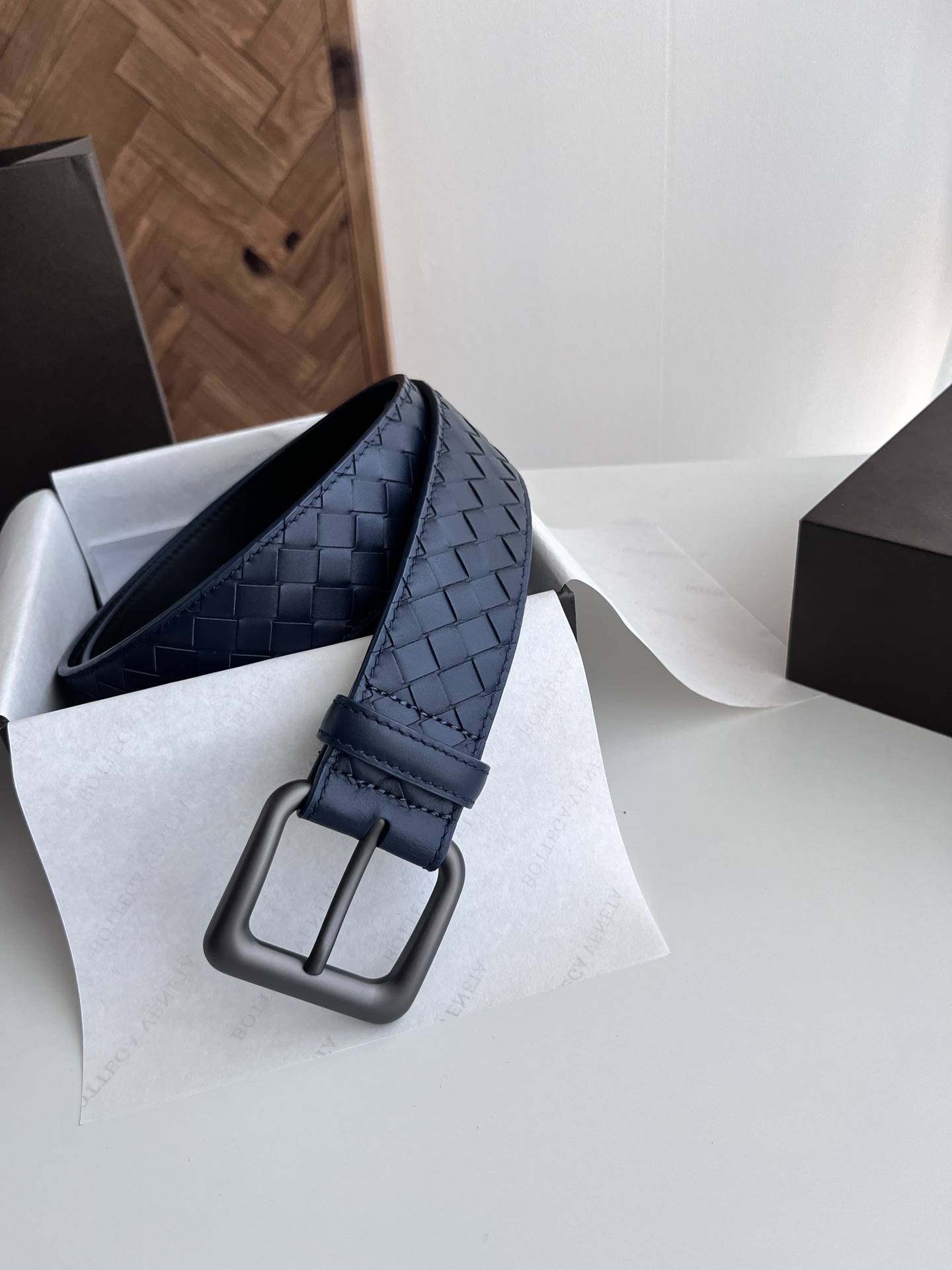 보테가 베네타 인트레치오 위빙 가죽 벨트40mm