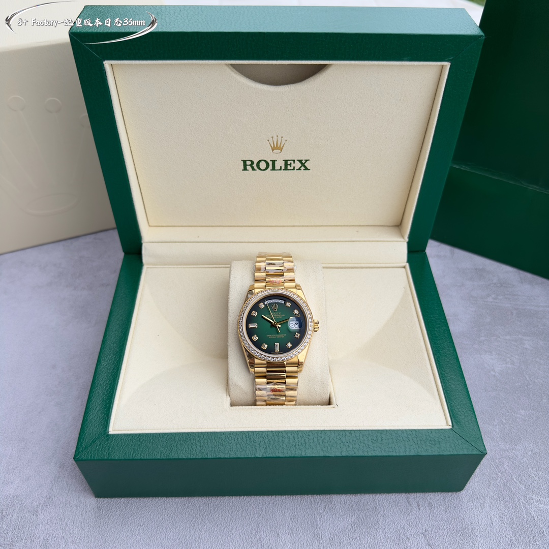 8+ | 3255 무브먼트 | 36mm | 데이데이트 Day-date 147g