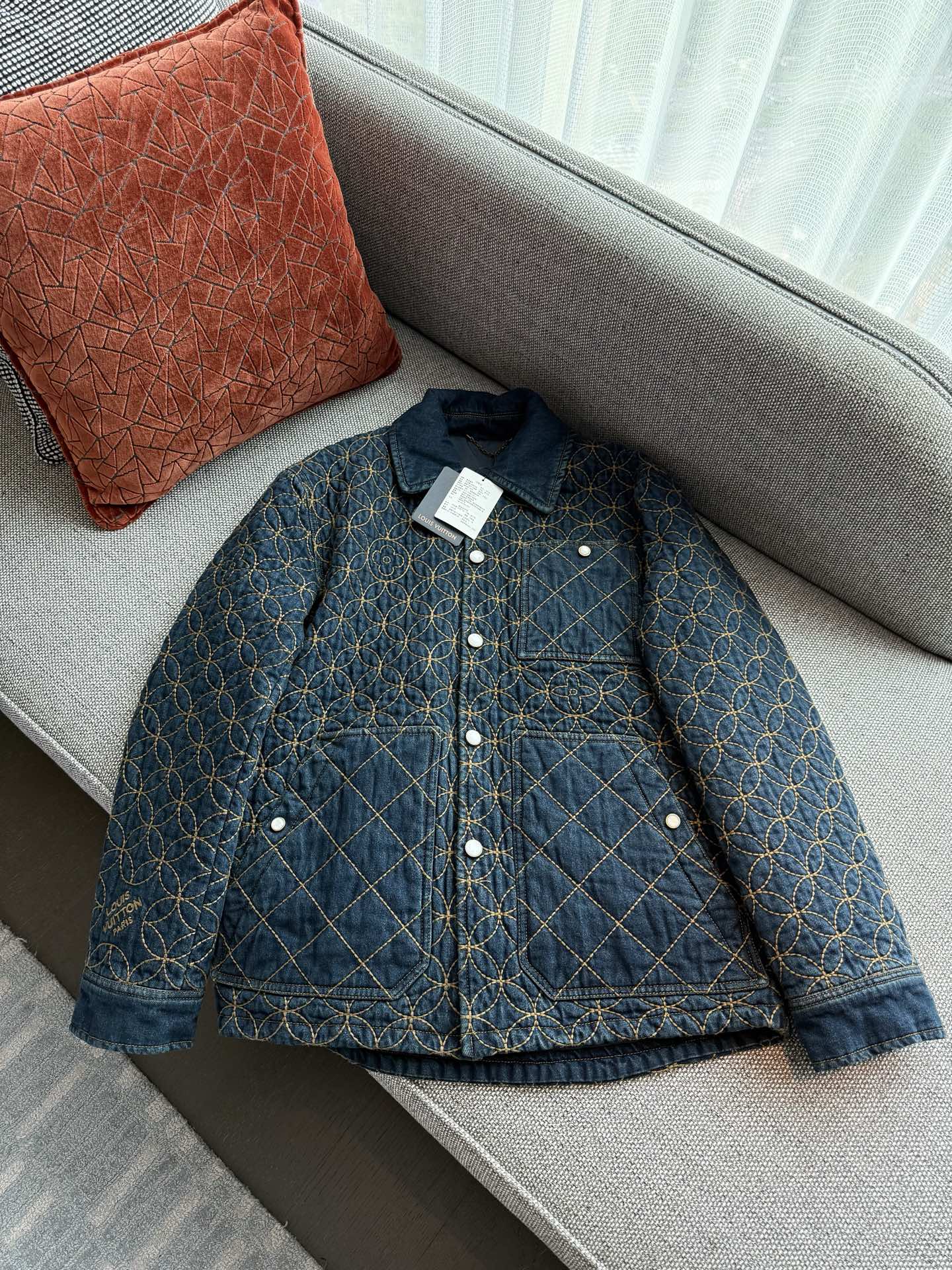 1AILM5 엠브로이더드 데님 블루종