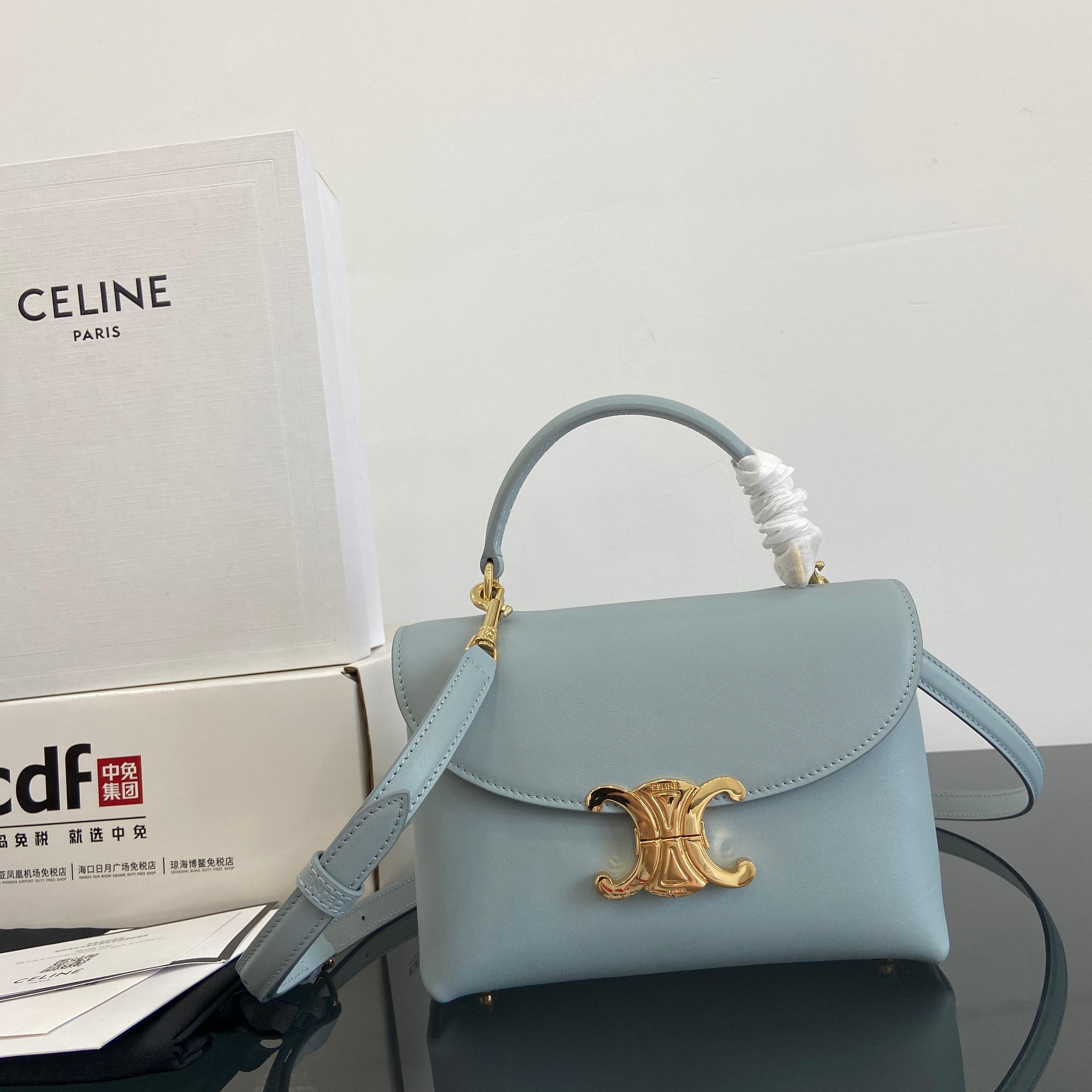 셀린느 크림 틴 소프트 새틴  니노 백 118113  20.5x13x8cm