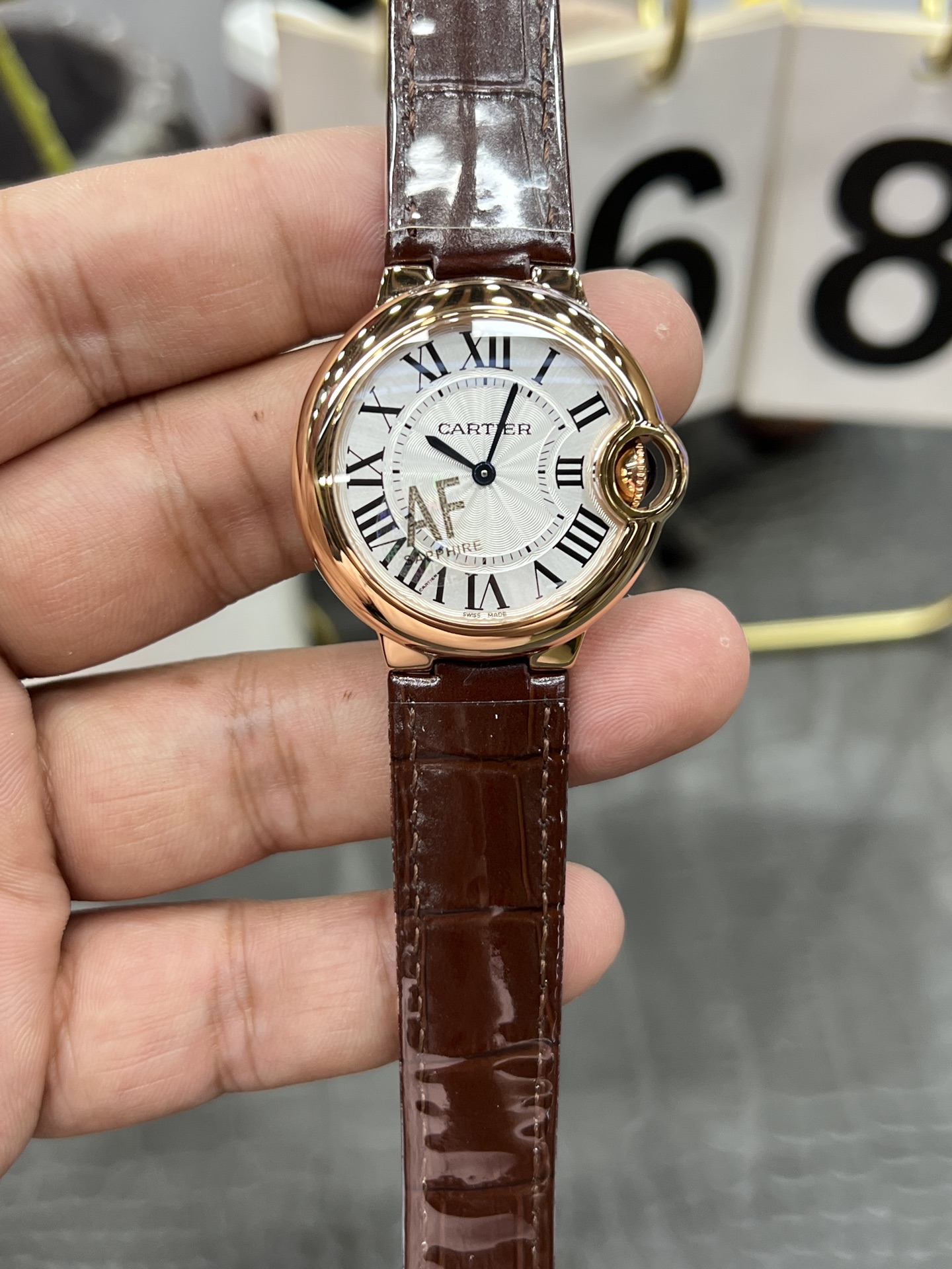 AF | 쿼츠 무브먼트 l 33mm l  까르띠에 워치 발롱 블루