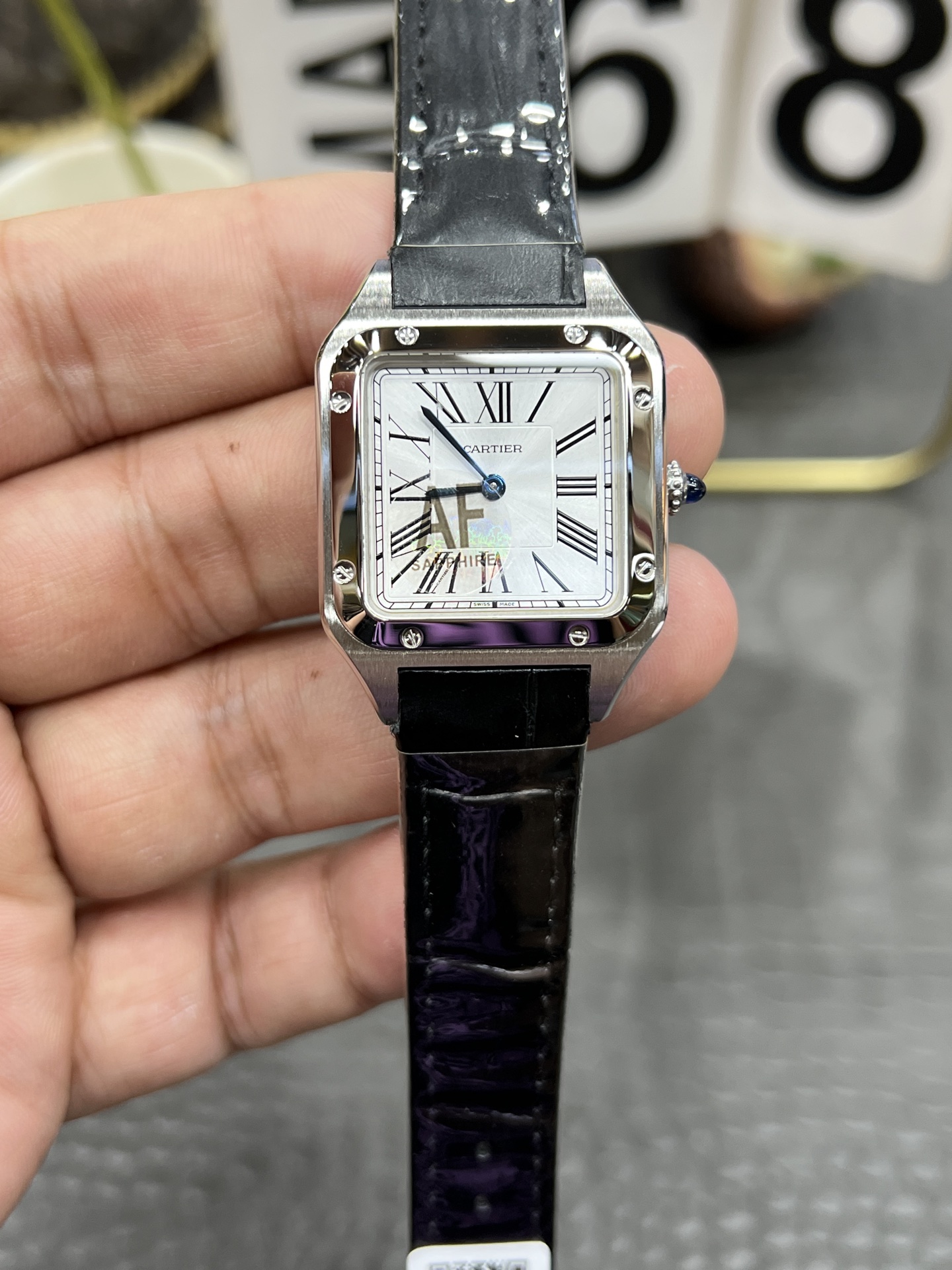 AF | 쿼츠 무브먼트 l 37.4mm*27.3mm l  까르띠에 산토스 뒤몽