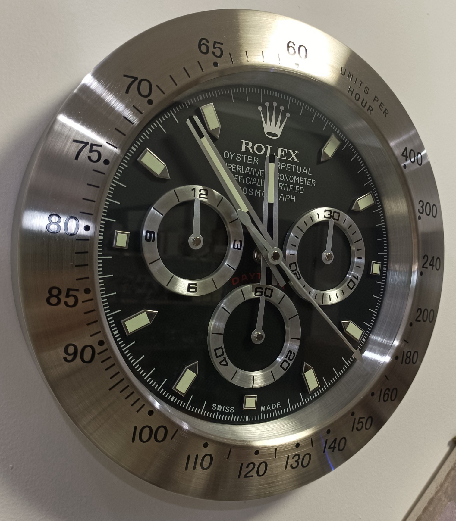 롤렉스 데이토나 벽시계 35cm