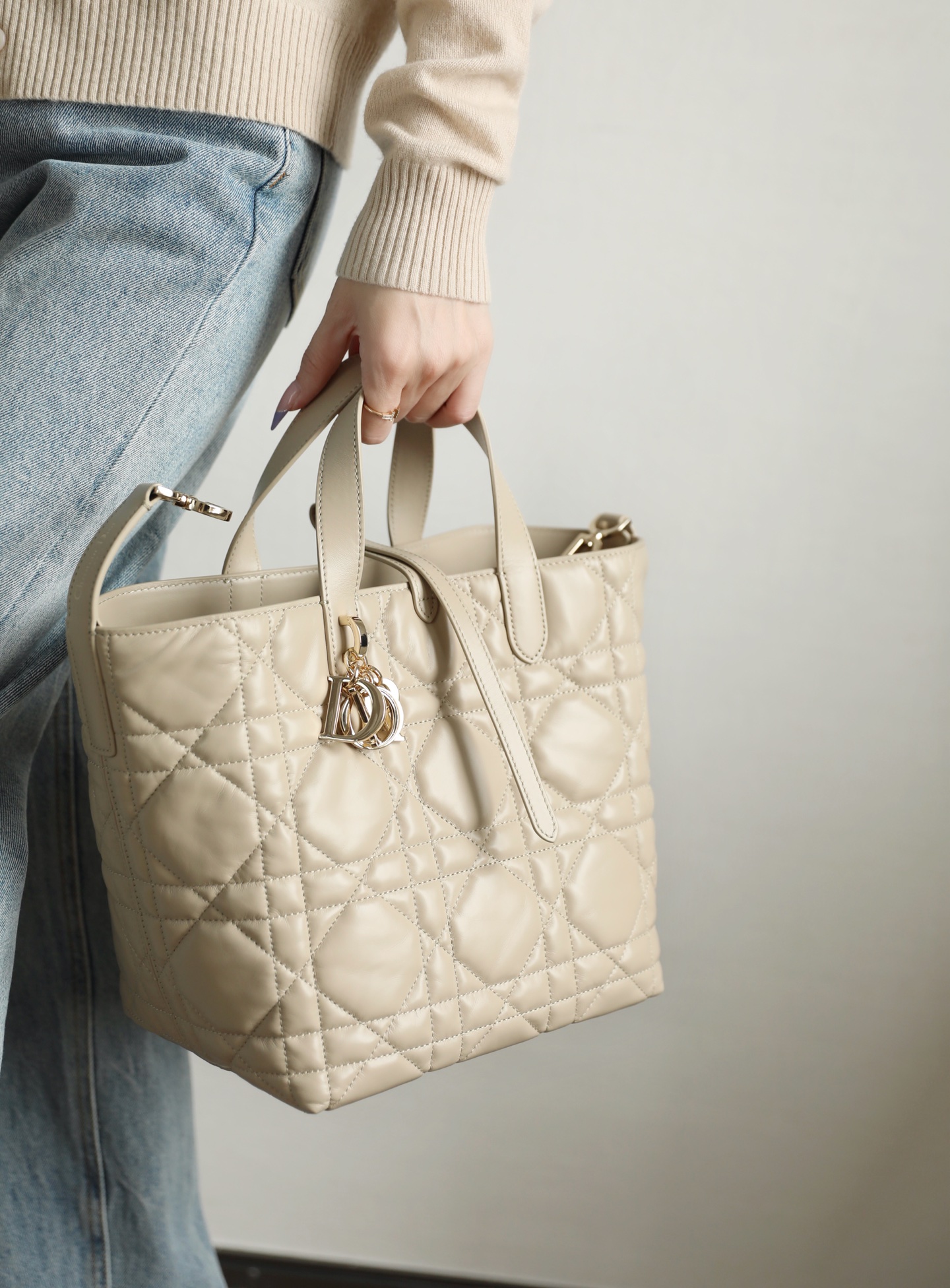 디올 미디엄 뚜주흐 버티컬 토트백   M2836  23 x 24 x 16 cm