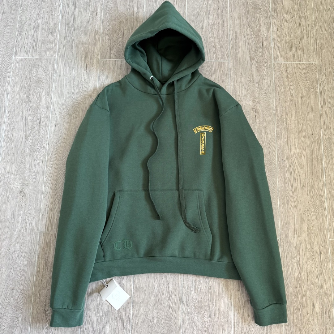 크롬하츠 USA 스크립트 로고 후드