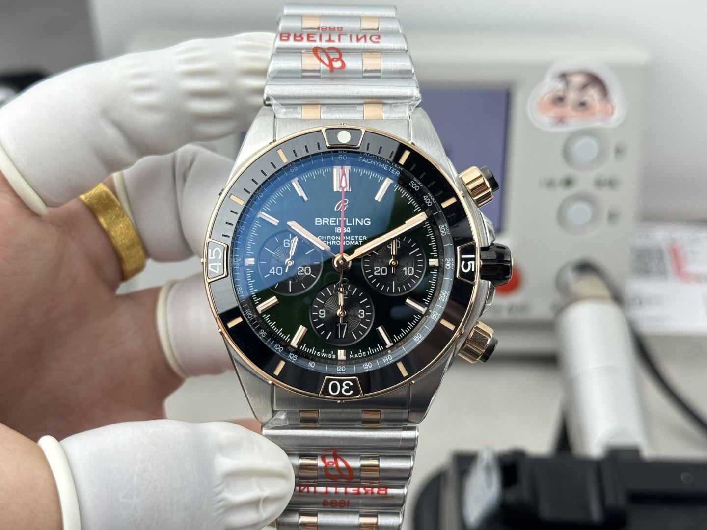 BLS l 7750 l 42mm l 브라이트 링 크로노 매트 B01 AB0134101K1S1