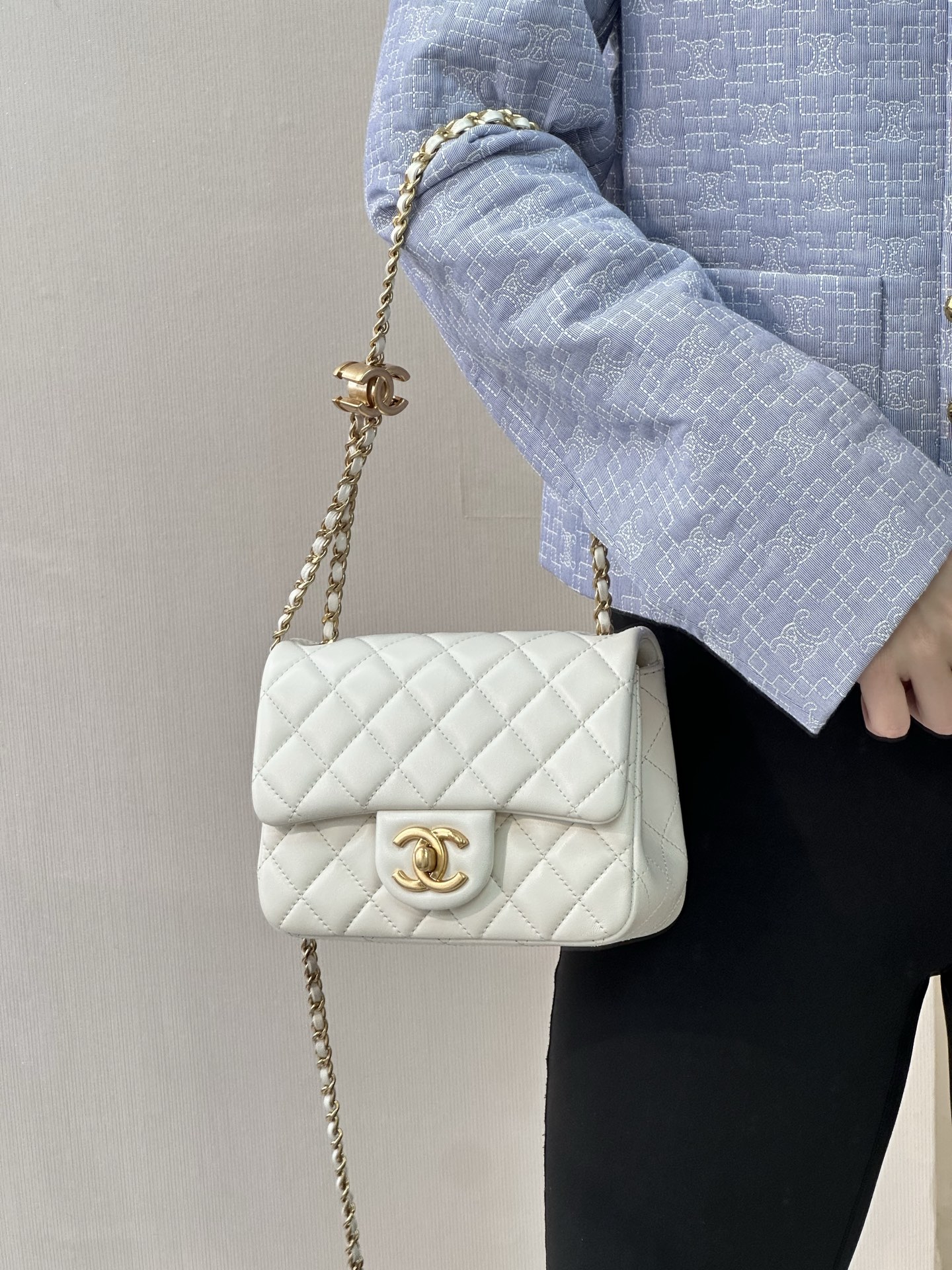 샤* Mini Flap Bag  AS5758  13.5/17/8cm