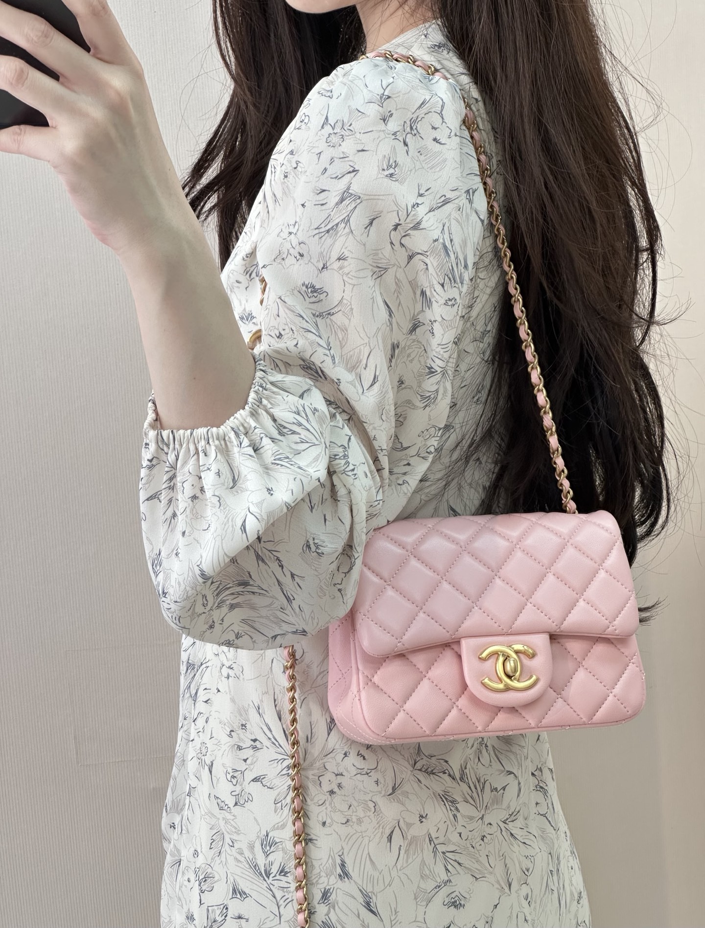 샤* Mini Flap Bag  AS5758  13.5/17/8cm