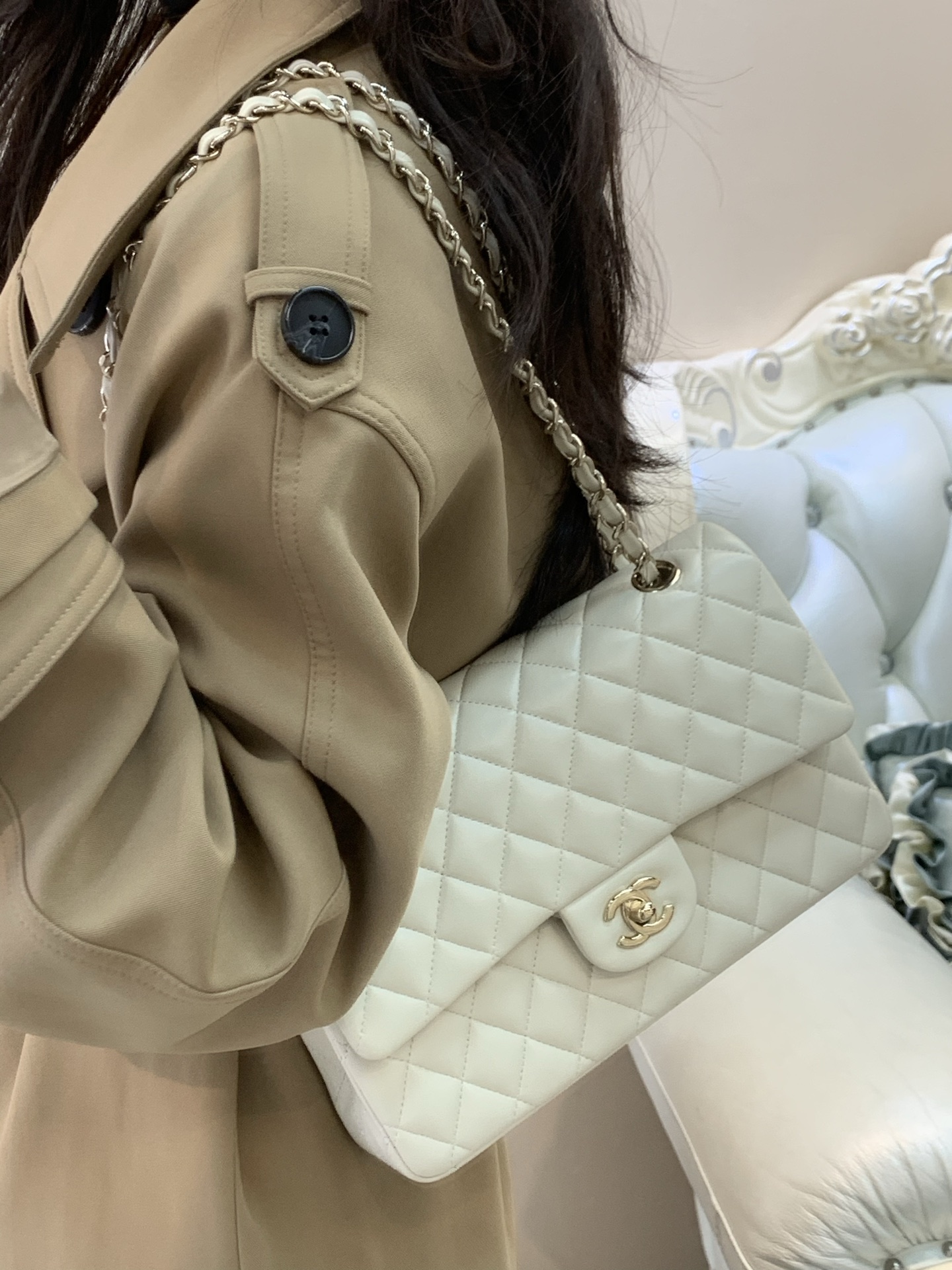 샤❤넬 클래식 캐비어 플랩백 미디움 25.5cm 112