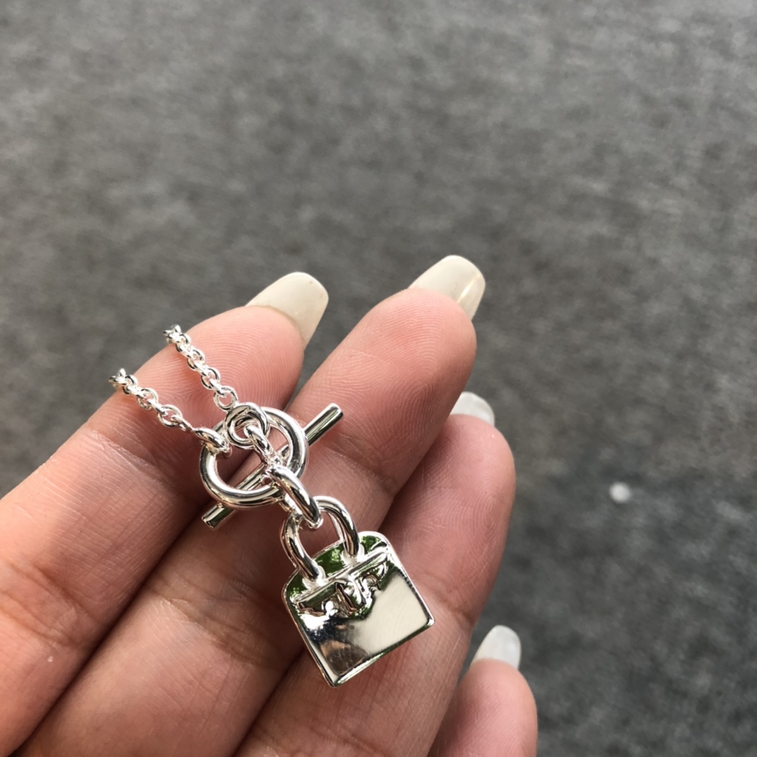 에르메스 실버 Birkin 목걸이   925  45cm