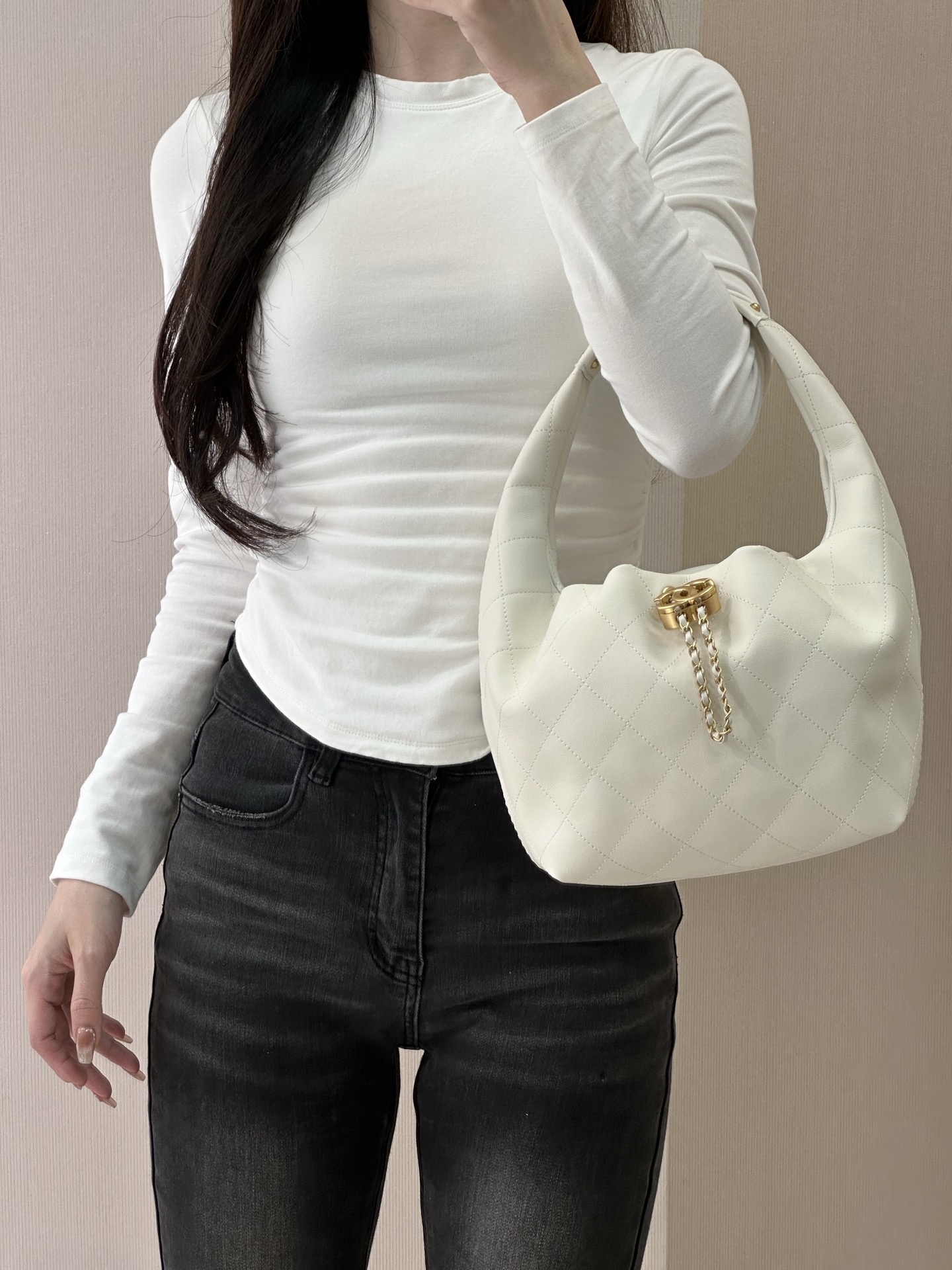 샤* 호보 핸드백 AS5976  29-18-12cm